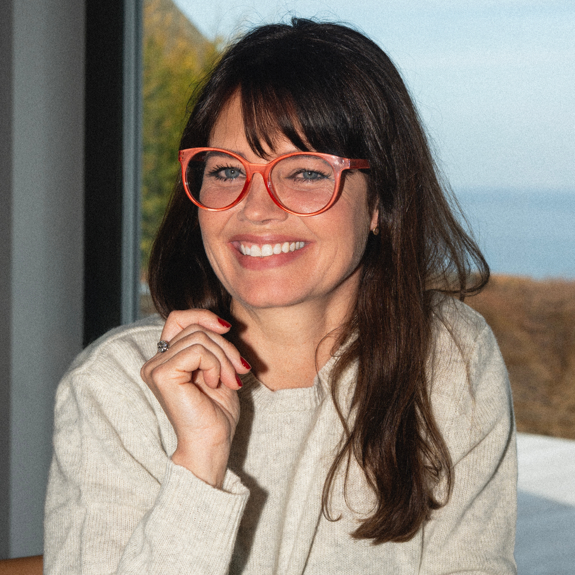 Läsglasögon City - tomato