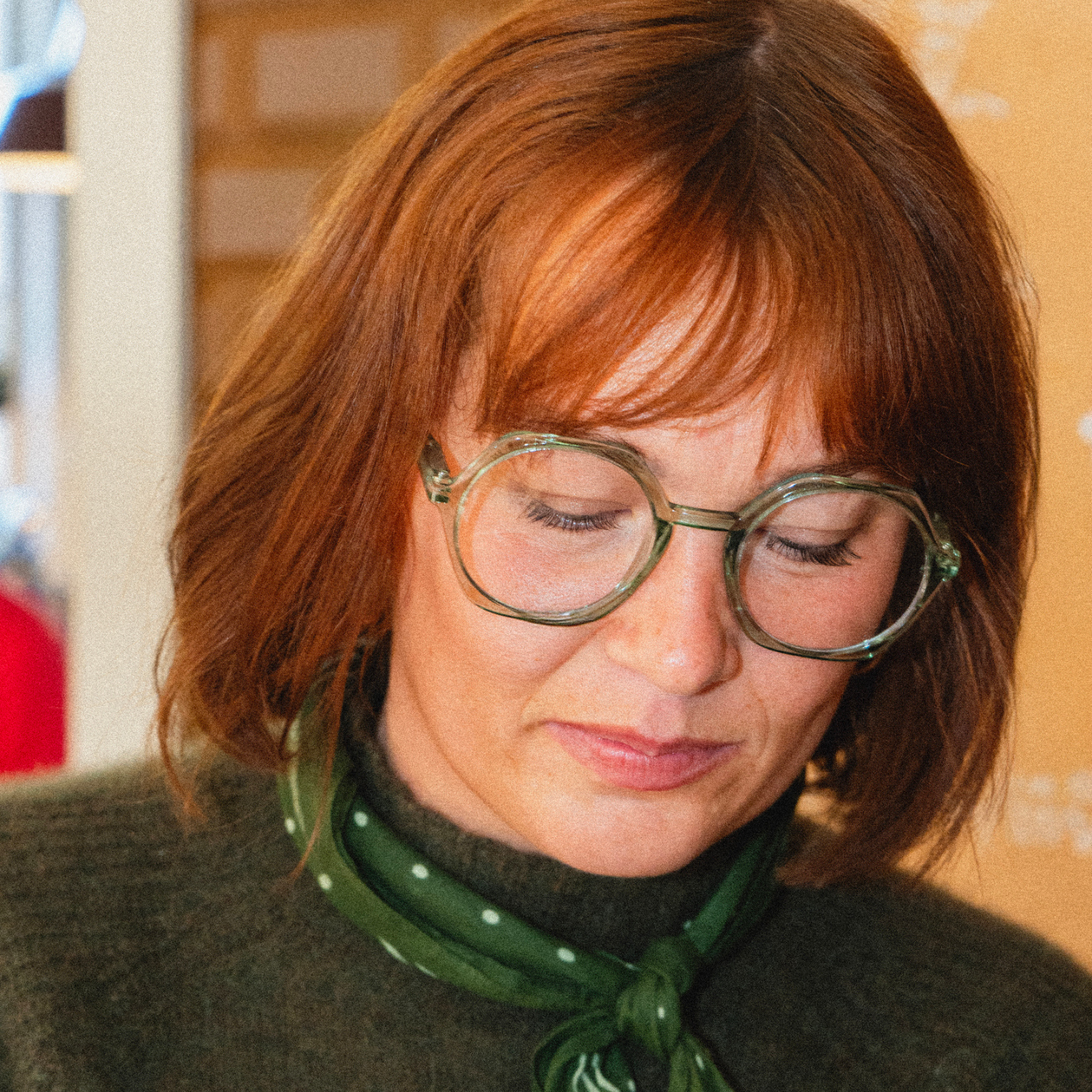 Glasögon u. styrka Edgy - clear green